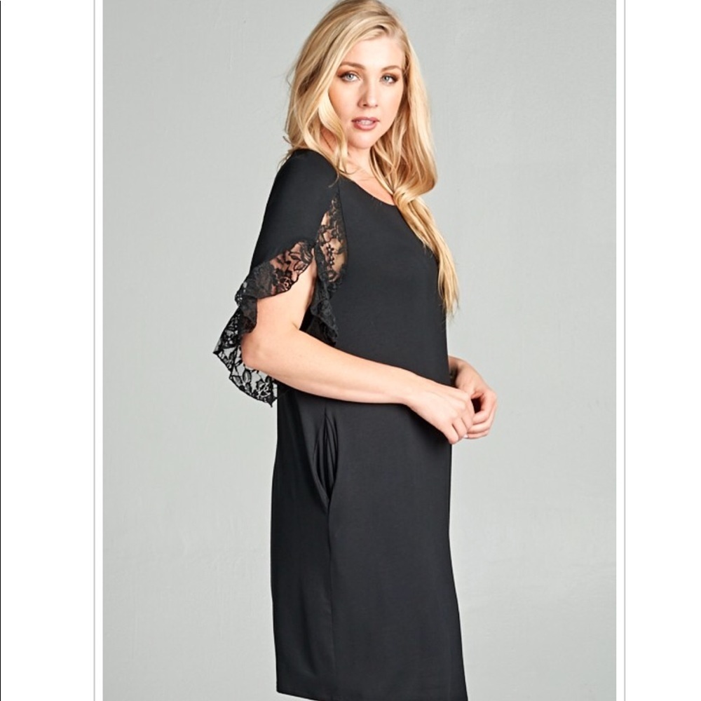 Black 1X Midi Plus Size Dress